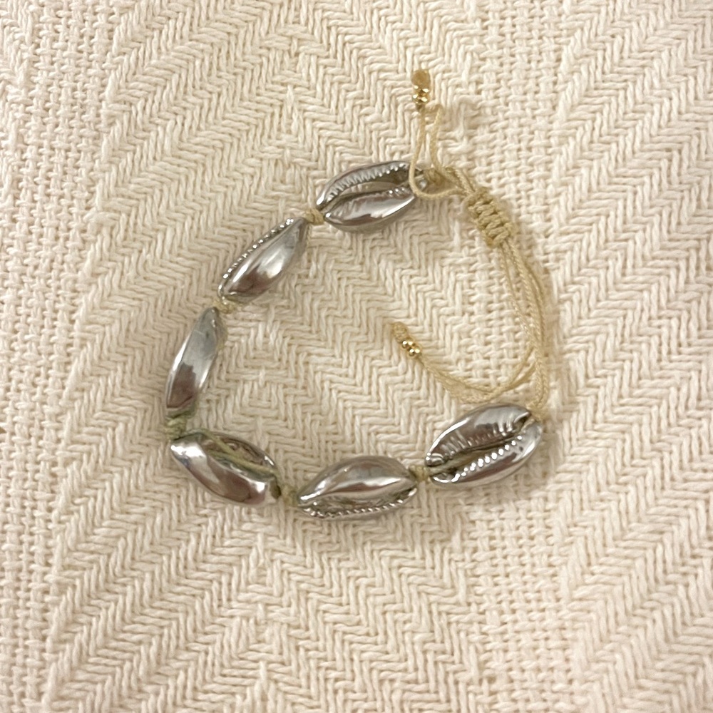 Silver Conch Shell Bracelet Adjustable - image 2